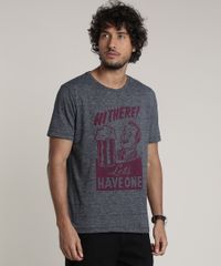 Camiseta-Masculina-Cerveja--Hi-There---Manga-Curta-Gola-Careca-Cinza-Mescla-Escuro-9780498-Cinza_Mescla_Escuro_1