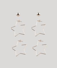 Kit-de-3-Brincos-Femininos-Folheados-Estrelas-Dourado-9657458-Dourado_1