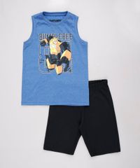 Conjunto-Infantil-de-Regata-Bumblebee---Short-em-Moletom-Preto-9736694-Preto_1