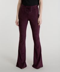 Calca-Flare-em-Suede-Pat-Pat-s-Vinho-8457900-Vinho_1