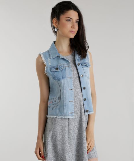 Colete-Jeans--Catland-is-the-best-town-ever--Azul-Claro-8561519-Azul_Claro_1