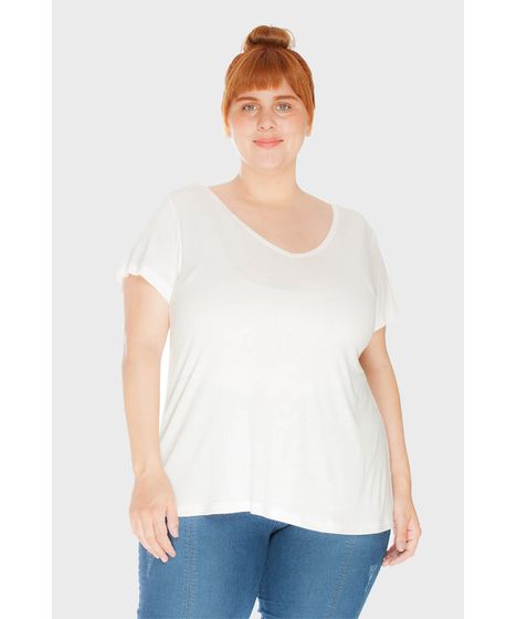 blusa evase plus size