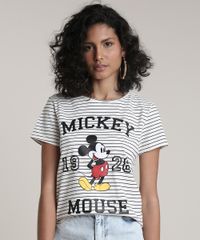 Blusa-Feminina-Listrada-Mickey-Mouse-Manga-Curta-Decote-Redondo-Off-White-9238961-Off_White_1