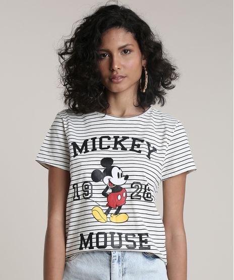 Blusa-Feminina-Listrada-Mickey-Mouse-Manga-Curta-Decote-Redondo-Off-White-9238961-Off_White_1
