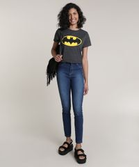 Blusa-Feminina-Batman-Manga-Curta-Decote-Redondo-Cinza-Mescla-Escuro-9722565-Cinza_Mescla_Escuro_3