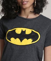 Blusa-Feminina-Batman-Manga-Curta-Decote-Redondo-Cinza-Mescla-Escuro-9722565-Cinza_Mescla_Escuro_4