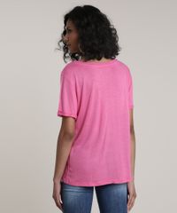 Blusa-Feminina--Summer--com-Glitter-Manga-Curta-Decote-Redondo-Pink-9718814-Pink_2