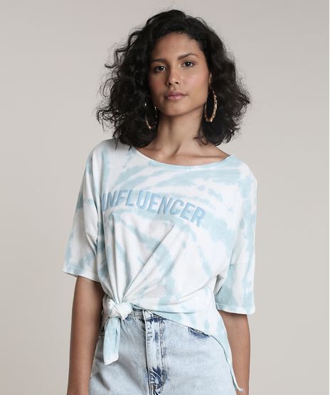 Blusa-Feminina--Influencer--Tie-Dye-com-Amarracao-Manga-Curta-Decote-Redondo-Azul-9700049-Azul_1