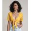 Top-Cropped-Feminino-em-Renda-com-Amarracao-Manga-Curta-Decote-V-Amarelo-9623011-Amarelo_1
