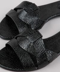 Rasteira-Feminina-Oneself-Texturizada-Cobra-Preta-9683137-Preto_2