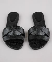 Rasteira-Feminina-Oneself-Texturizada-Cobra-Preta-9683137-Preto_4