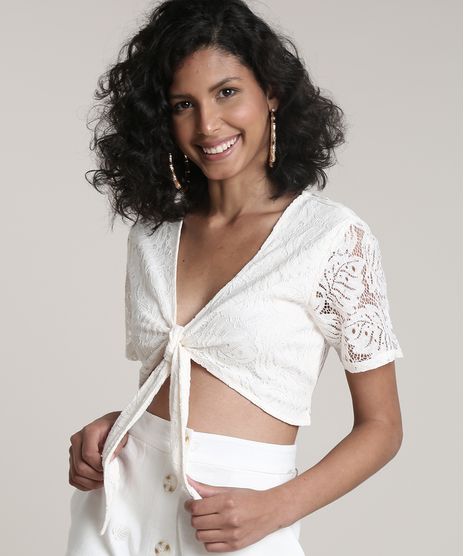 Top-Cropped-Feminino-em-Renda-com-Amarracao-Manga-Curta-Decote-V-Off-White-9623011-Off_White_1