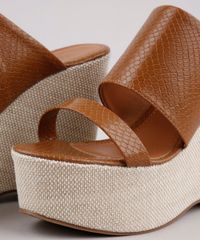 Tamanco-Feminino-Oneself-Plataforma-Texturizado-Cobra-Caramelo-9683911-Caramelo_5