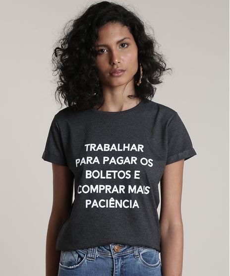 Blusa-Feminina--Mais-Paciencia--Manga-Curta-Decote-Redondo-Cinza-Mescla-Escuro-9712515-Cinza_Mescla_Escuro_1