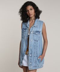 Colete-Jeans-Feminino-Alongado-Azul-Medio-9758587-Azul_Medio_1
