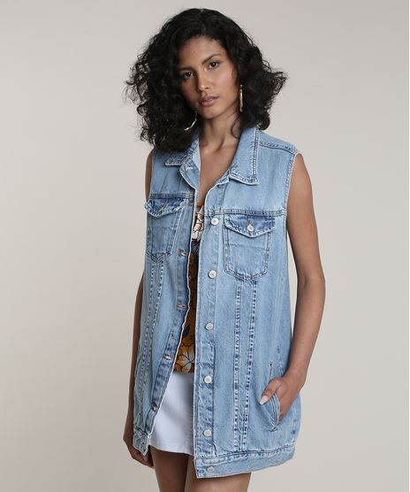 Colete-Jeans-Feminino-Alongado-Azul-Medio-9758587-Azul_Medio_1