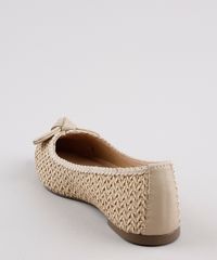 Sapatilha-Feminina-Via-Uno-Bico-Fino-Texturizada-com-Laco-Bege-Claro-9686041-Bege_Claro_3
