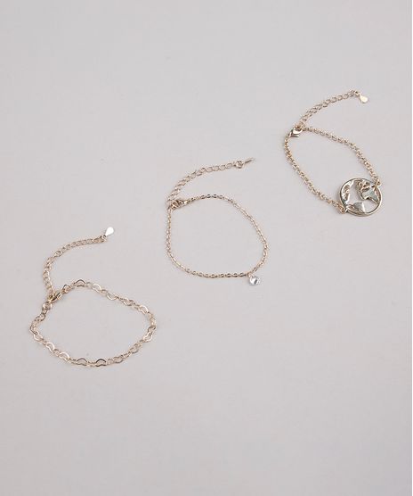 Kit-de-3-Pulseiras-Femininas-Planeta-Terra-Dourado-9657445-Dourado_1