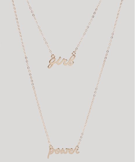 Colar-Feminino-Duplo-Folheado--Girl-Power--Dourado-9657506-Dourado_1