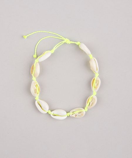 Pulseira-Feminina-com-Buzios-Amarelo-Neon-9662427-Amarelo_Neon_1