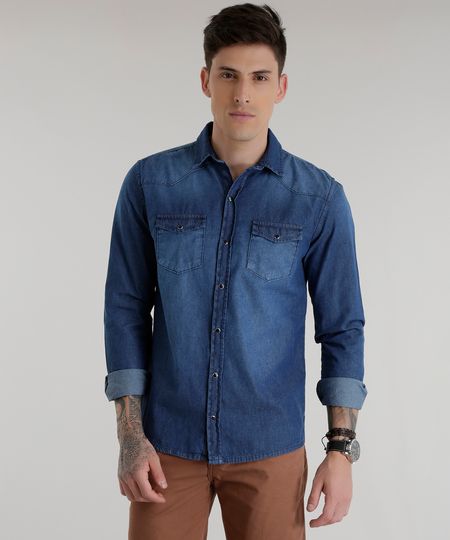 Camisa-Jeans-Azul-Medio-8534574-Azul_Medio_1 Camisa-Jeans-Azul-Medio-8534574-Azul_Medio_1