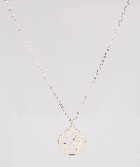 Colar-Feminino-Folheado-com-Pingente-de-Planeta-Terra-Dourado-9657451-Dourado_1