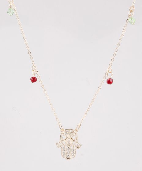 Colar-Feminino-Folheado-Mao-de-Fatima-com-Strass-Dourado-9657484-Dourado_1