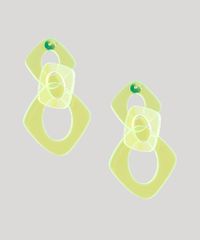 Brinco-Feminino-com-Elos-Amarelo-Neon-9657454-Amarelo_Neon_1