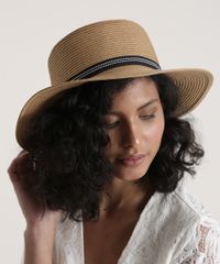 Chapeu-Feminino-com-Faixa-Pespontada-Bege-Escuro-9617729-Bege_Escuro_2