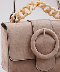 Bolsa-Feminina-Transversal-Pequena-em-Suede-com-Fivela-e-Corrente-Kaki-Escuro-9632510-Kaki_Escuro_5