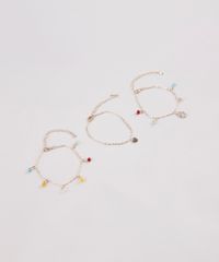 Kit-de-3-Pulseiras-Femininas-Folheadas-com-Pingentes-e-Micangas-Dourado-9657465-Dourado_1