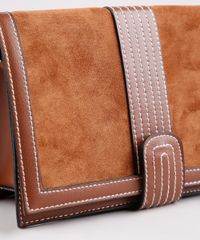 Bolsa-Feminina-Pequena-Transversal-com-Suede-Caramelo-9632374-Caramelo_5