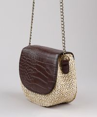 Bolsa-Feminina-Transversal-Pequena-Texturizada-Croco-com-Palha-e-Alca-Corrente-Marrom-9632513-Marrom_3 Bolsa-Feminina-Transversal-Pequena-Texturizada-Croco-com-Palha-e-Alca-Corrente-Marrom-9632513-Marrom_3
