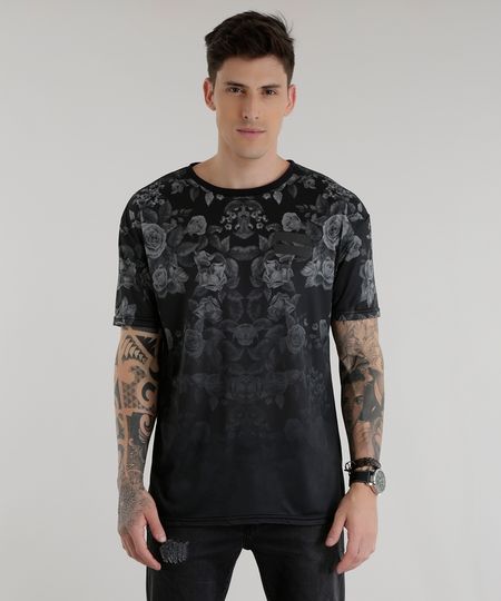 Camiseta-Longa-Estampada-Floral-Preta-8538030-Preto_1 Camiseta-Longa-Estampada-Floral-Preta-8538030-Preto_1