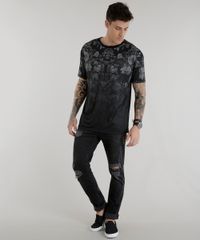 Camiseta-Longa-Estampada-Floral-Preta-8538030-Preto_3