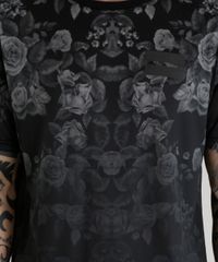 Camiseta-Longa-Estampada-Floral-Preta-8538030-Preto_4