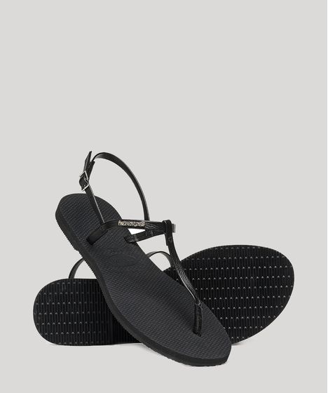 rasteirinha simples preta