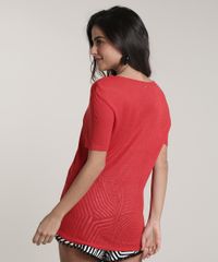 Blusa-Feminina-Salinas-com-Linho-Manga-Curta-Decote-V--Vermelha-9792994-Vermelho_2