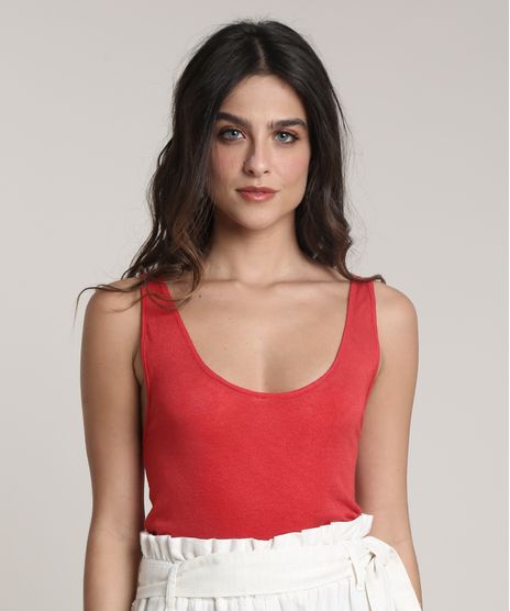 Regata-Feminina-Salinas-com-Linho-Cavada--Decote-V--Vermelha-9792995-Vermelho_1