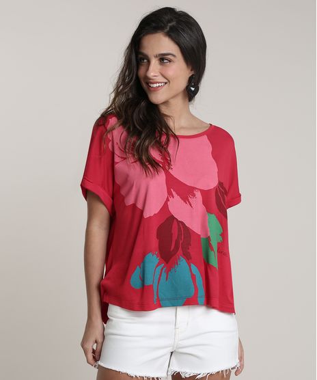Blusa-Feminina-Salinas-Tal-Mae-Tal-Filha-Floral-Manga-Curta-Decote-Redondo-Vermelha-9798322-Vermelho_1