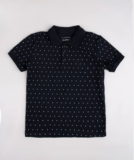 Polo-Infantil-Estampada-Mini-Print-Losango-em-Piquet-Manga-Curta-Azul-Escuro-9766360-Azul_Escuro_1