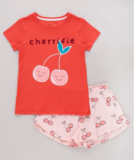 Pijama-Infantil-Cereja-Manga-Curta-Vermelho-9751945-Vermelho_1