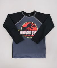 Camiseta-de-Praia-Infantil-Jurassic-Park-Raglan-Manga-Longa-Chumbo-9743107-Chumbo_1
