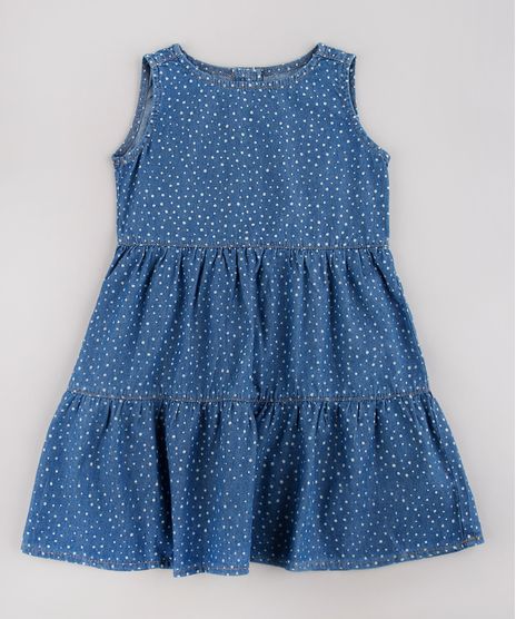 Vestido-Jeans-Infantil-Estampado-de-Poa-Sem-Manga-Azul-Medio-9749456-Azul_Medio_1