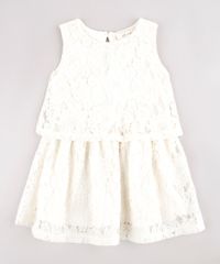Vestido-Infantil-em-Renda-com-Sobreposicao-Sem-Manga-Off-White-9583058-Off_White_1