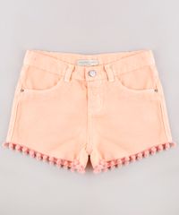 Short-de-Sarja-Infantil-com-Pompom-Laranja-Claro-9743122-Laranja_Claro_1