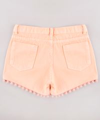 Short-de-Sarja-Infantil-com-Pompom-Laranja-Claro-9743122-Laranja_Claro_2
