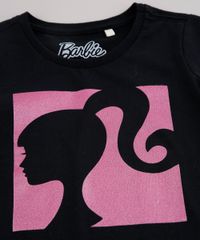 Blusa-Infantil-Barbie-com-Glitter-e-Franjas-Manga-Curta-Preta-9757211-Preto_3