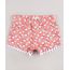 Short-de-Sarja-Infantil-Estampado-Floral-com-Pompom-Coral-9743121-Coral_1