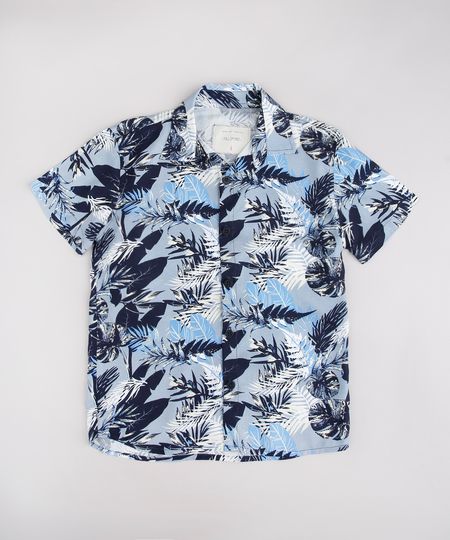 Camisa-Infantil-Estampada-de-Folhagem-Manga-Curta-Azul-9774691-Azul_1